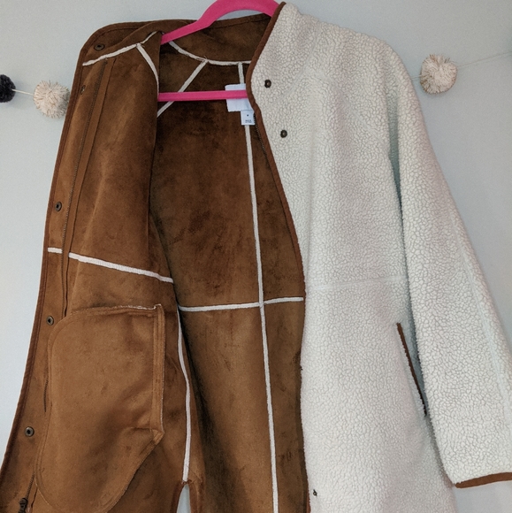 Old Navy Sherpa barn jacket size medium - Picture 3 of 6